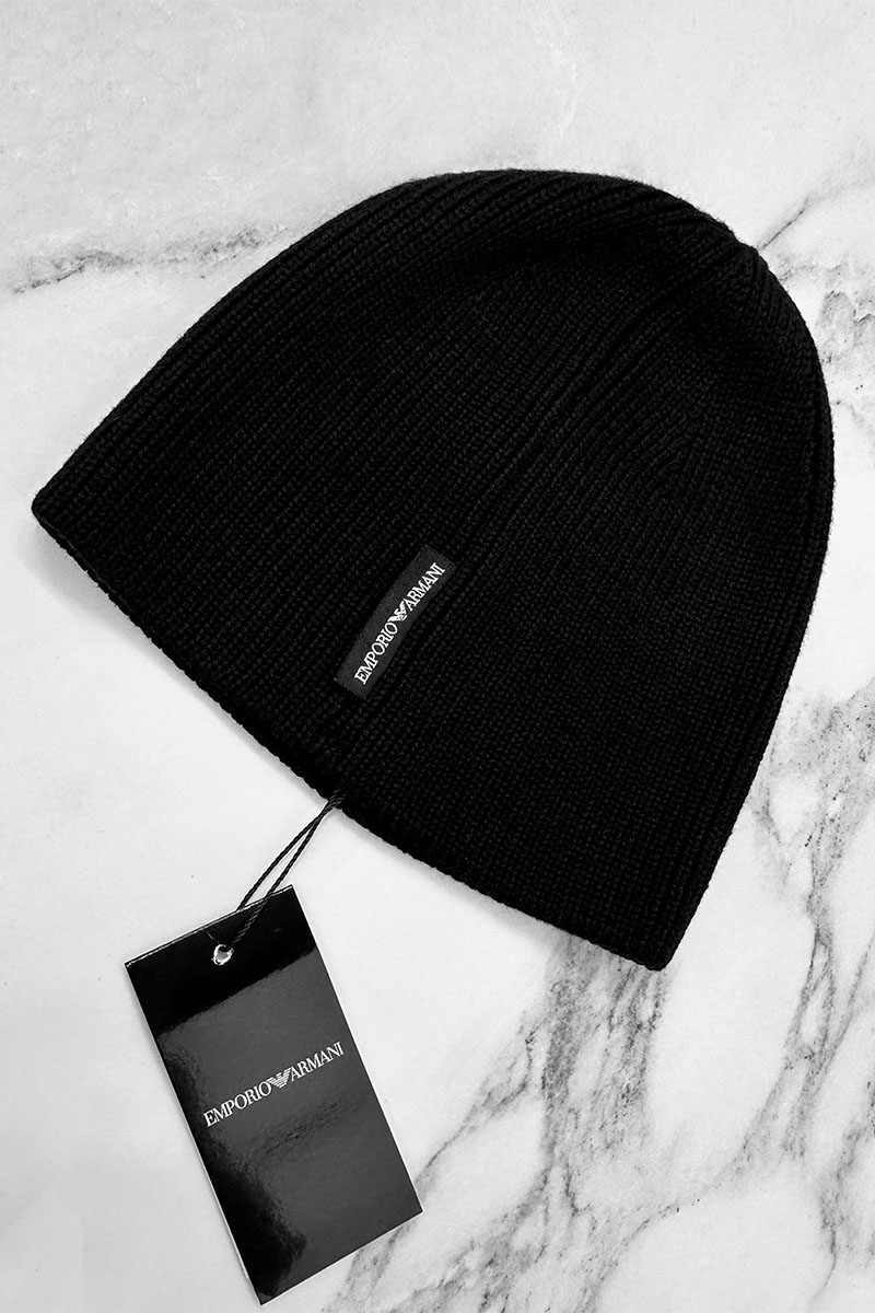 Emporio Armani EA7 Мужская чёрная шапка