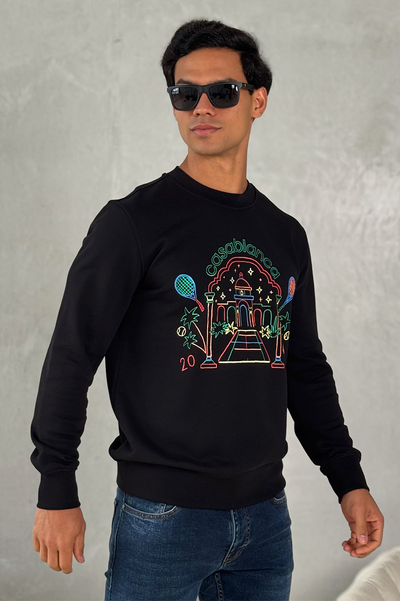 Casablanca Чёрный свитшот Rainbow Crayon Temple 