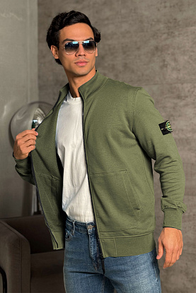 Кофта зелёного цвета Zip-Up Compass-patch