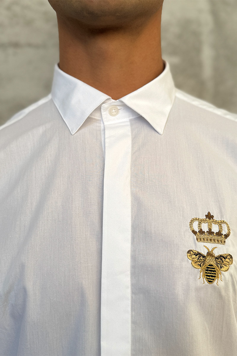 Dоlсе & Gаbbаnа Мужская рубашка Bee & Crown - White