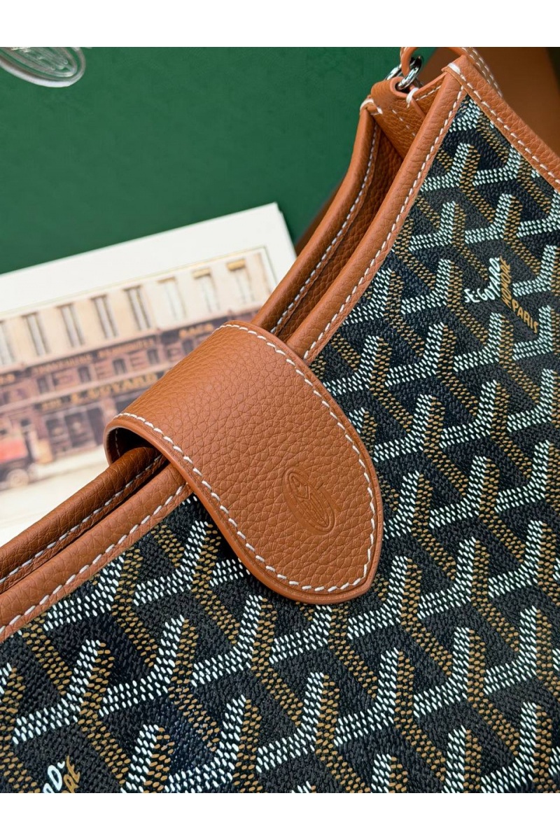 Designer Clothing Кожаная сумка Goyard Musette PM premium 28x22x10 см