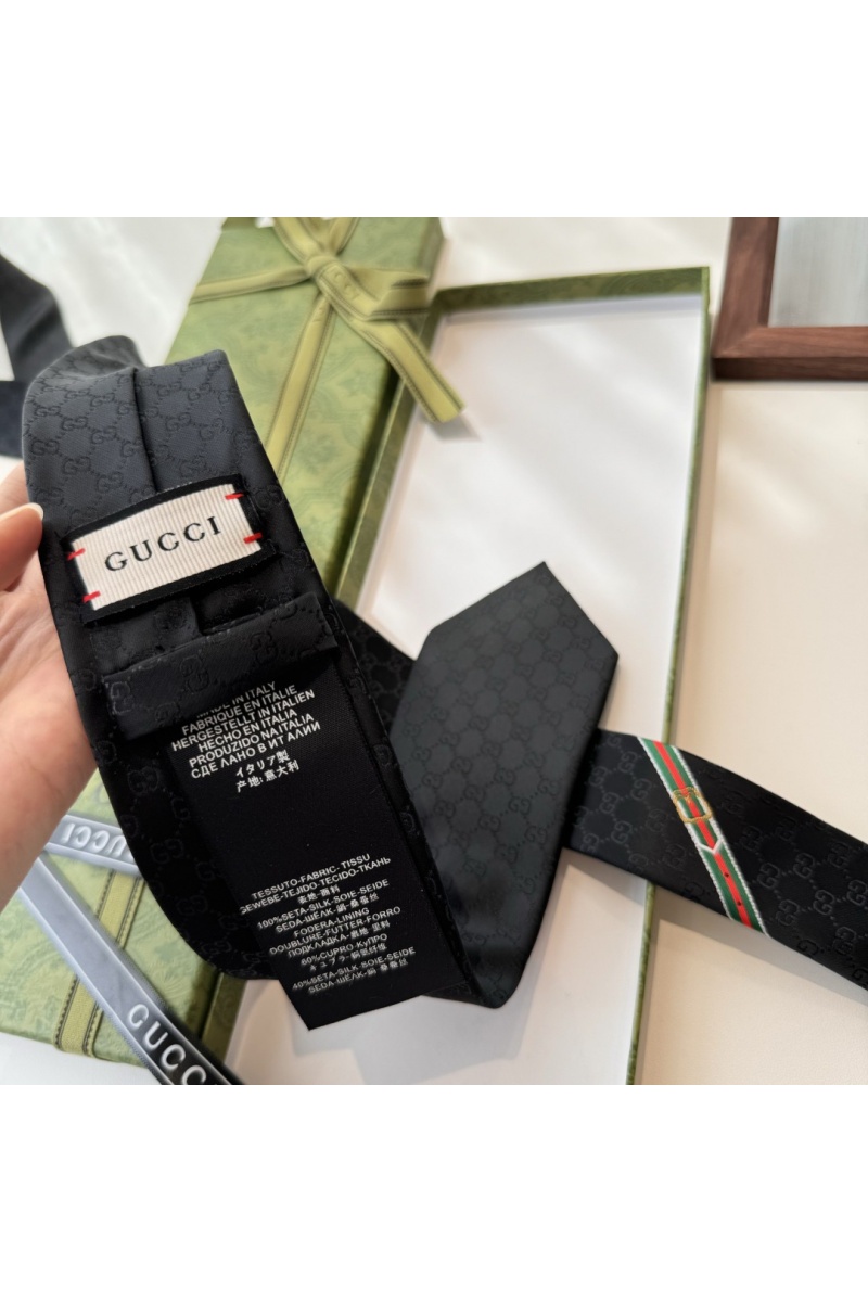 Gucci Галстук GG Monogram premium 146x7 см - Black