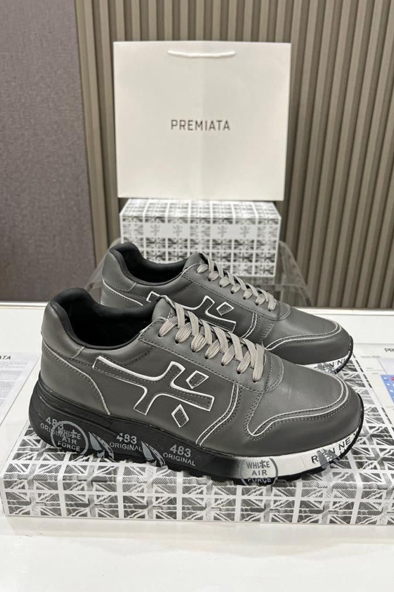 Premiata Кожаные кроссовки Mick - Grey