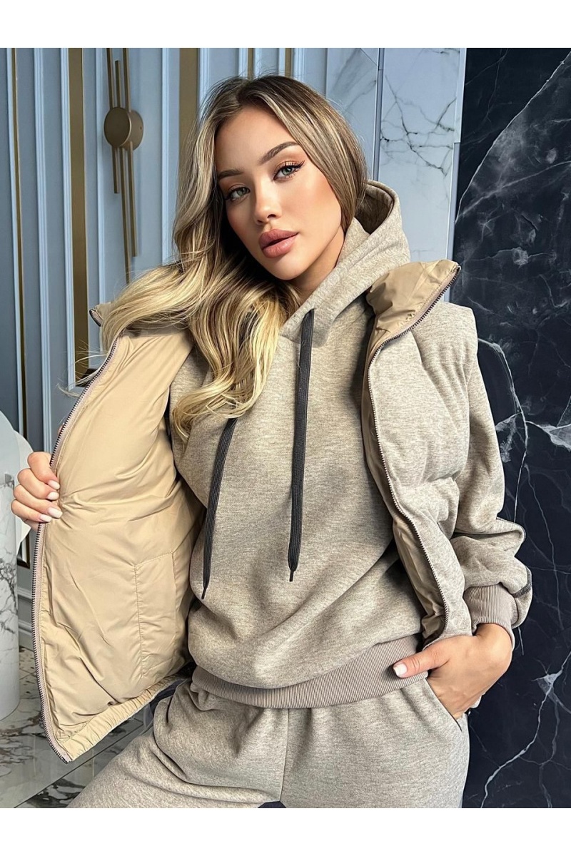Designer Женский бежевый костюм тройка 