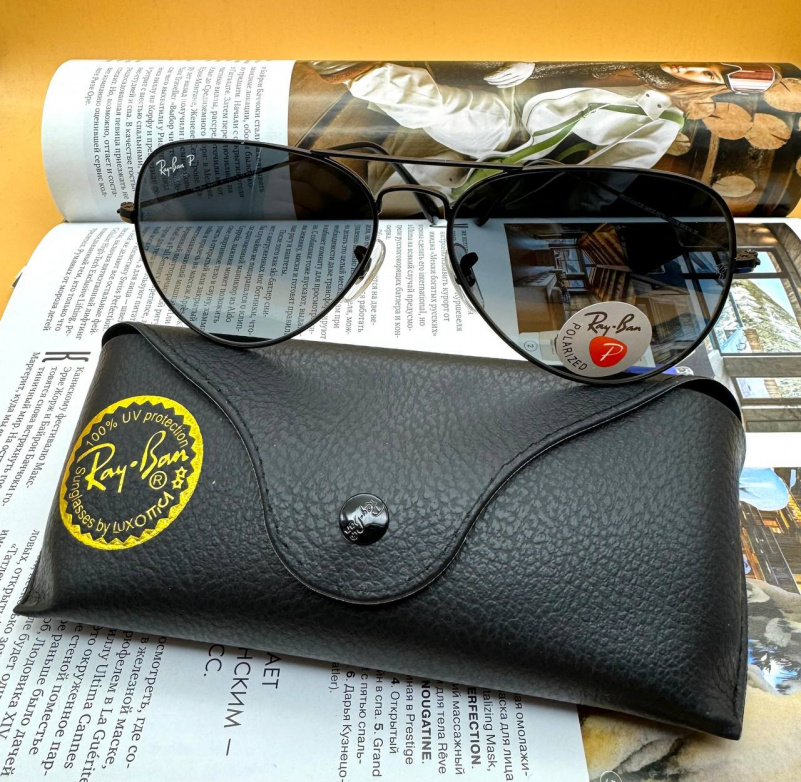 Ray Ban Солнцезащитные очки Aviator Large Metal - Black