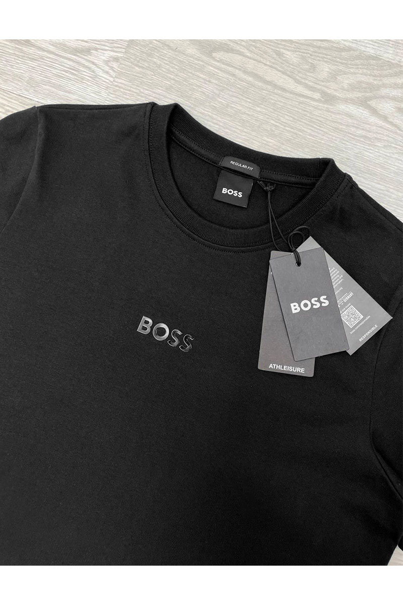 Hugо Воss Футболка чёрного цвета logo-tape 