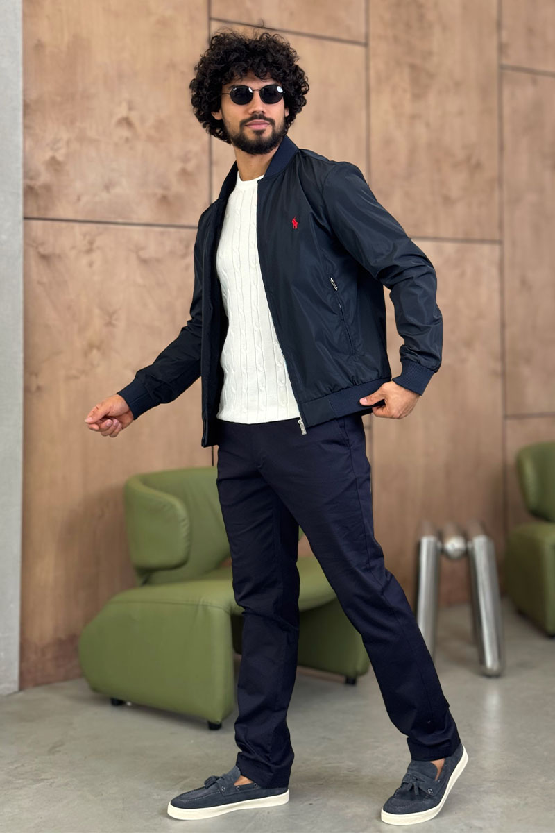 Polo Ralph Lauren Мужской тёмно-синий бомбер 