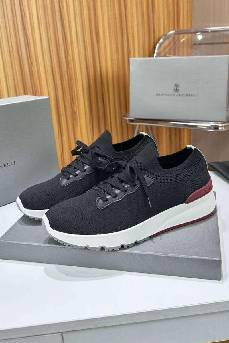 Designer Мужские кроссовки Calfskin Runners - Black