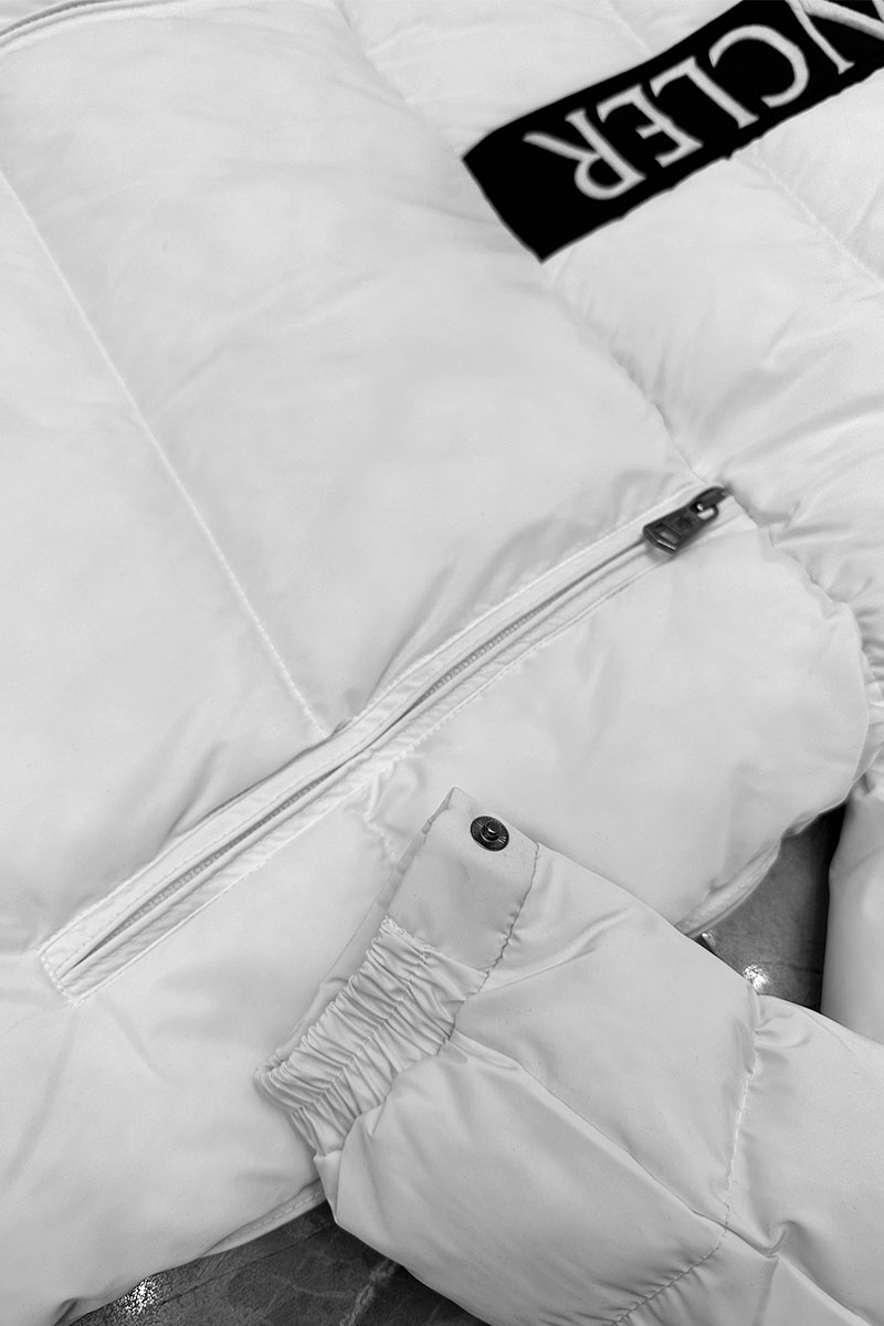 Moncler Мужской утеплённый анорак белого цвета