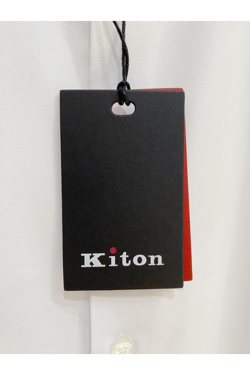 Kiton Мужская белая рубашка premium