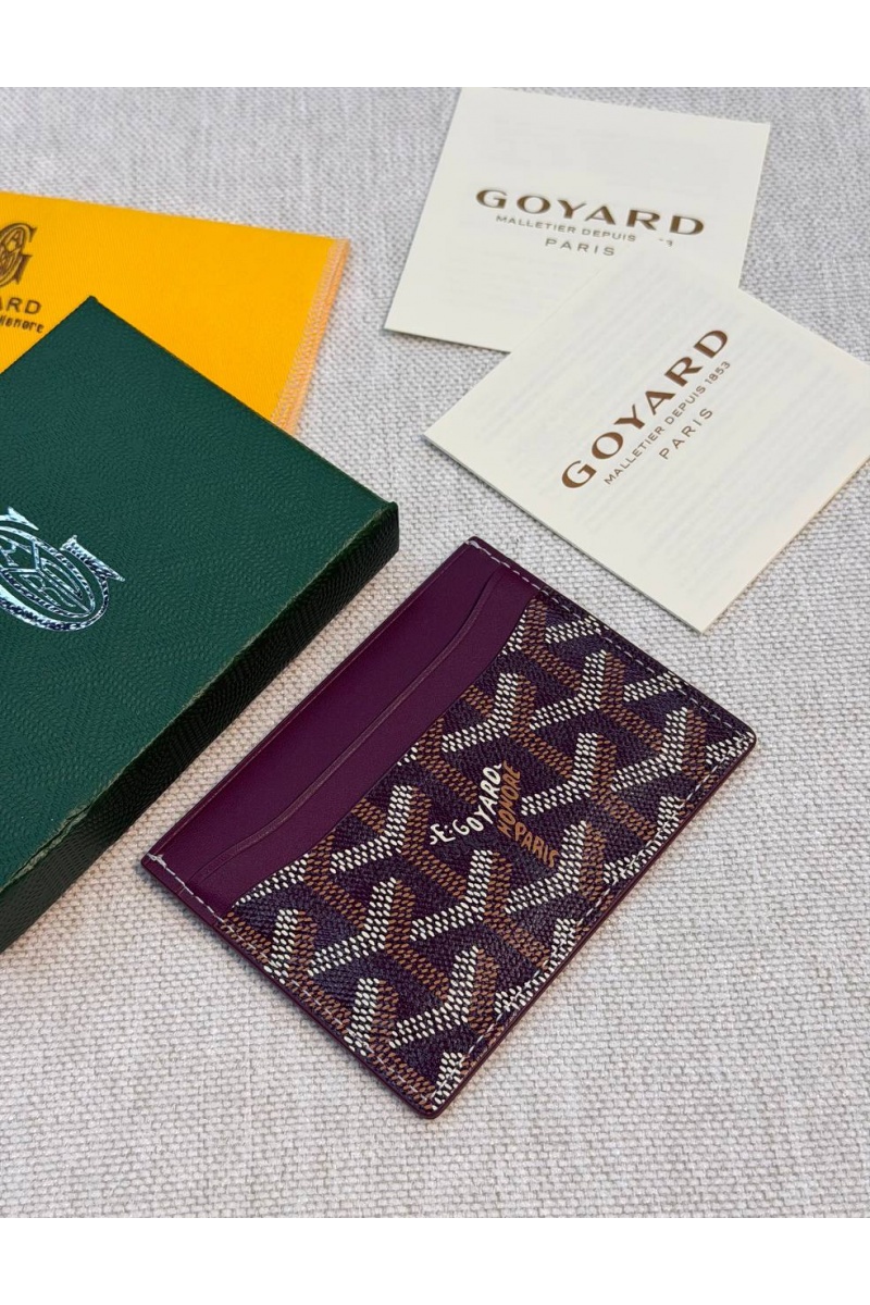 Designer Clothing Кожаный кардхолдер Goyard Saint Sulpice premium 10.5x7 см