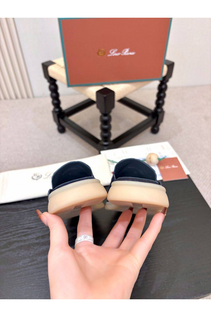 Loro Piana Мужские замшевые шлёпанцы