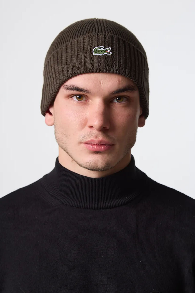 Lacoste Шапка цвета хаки logo-embroidered
