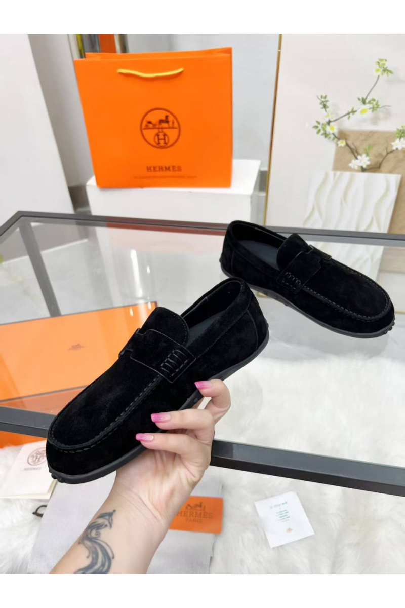 Hermes Женские замшевые лоферы 