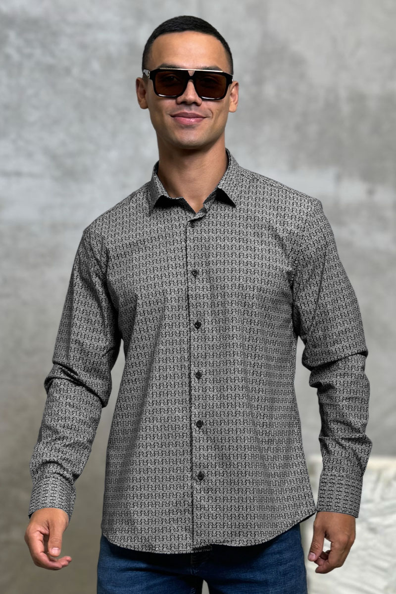 Emporio Armani EA7 Мужская чёрная рубашка