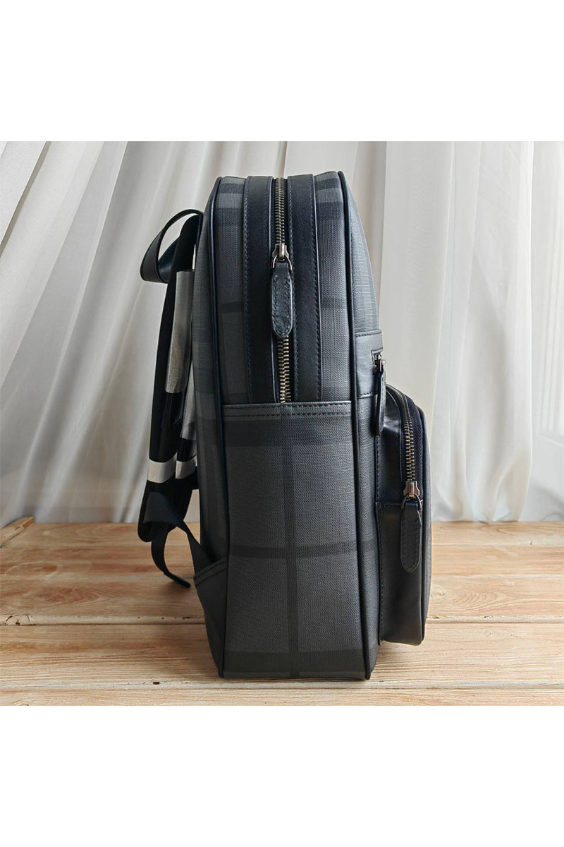 Burberry Кожаный рюкзак London Check 39х28x9 см