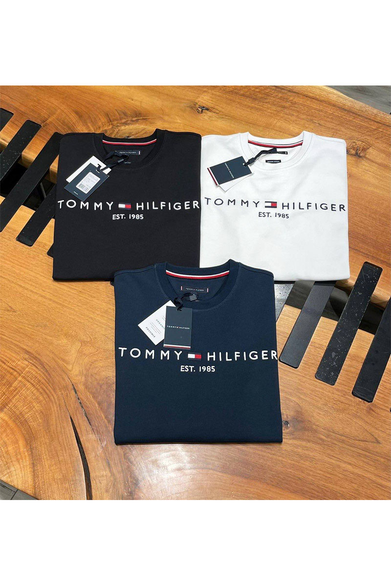 Tommy Hilfiger Свитшот тёмно-синего цвета logo-embroidered