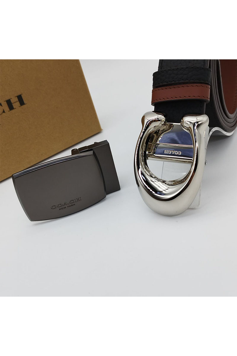 Coach Двусторонний кожаный ремень Coach (ширина 3.8 см, длина 110 см)