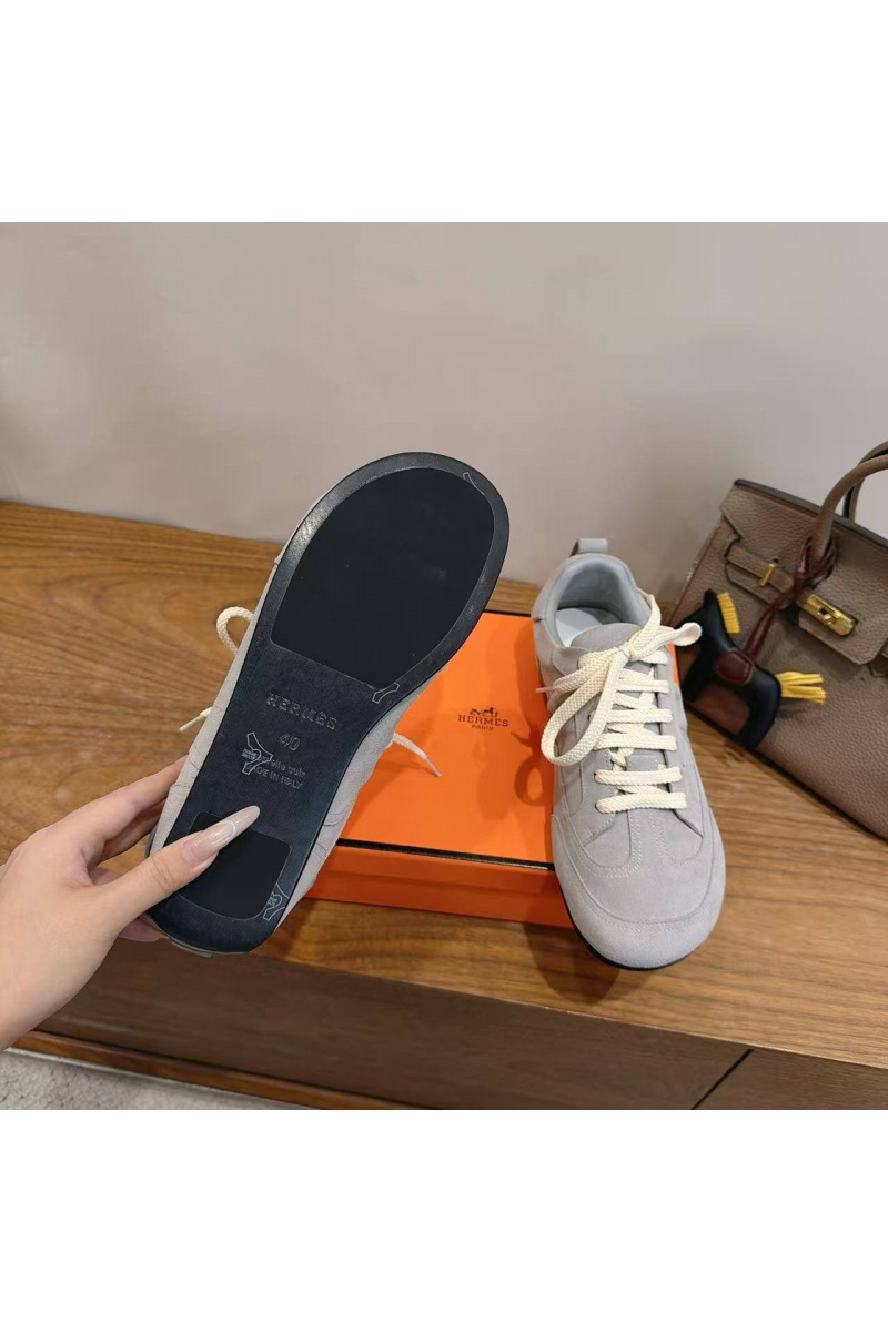 Hermes Женские замшевые кроссовки Master Tenis Master premium