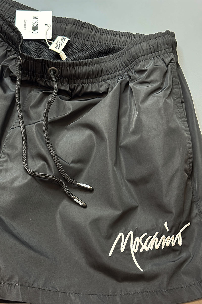 Moschino Чёрные шорты embroidered logo 