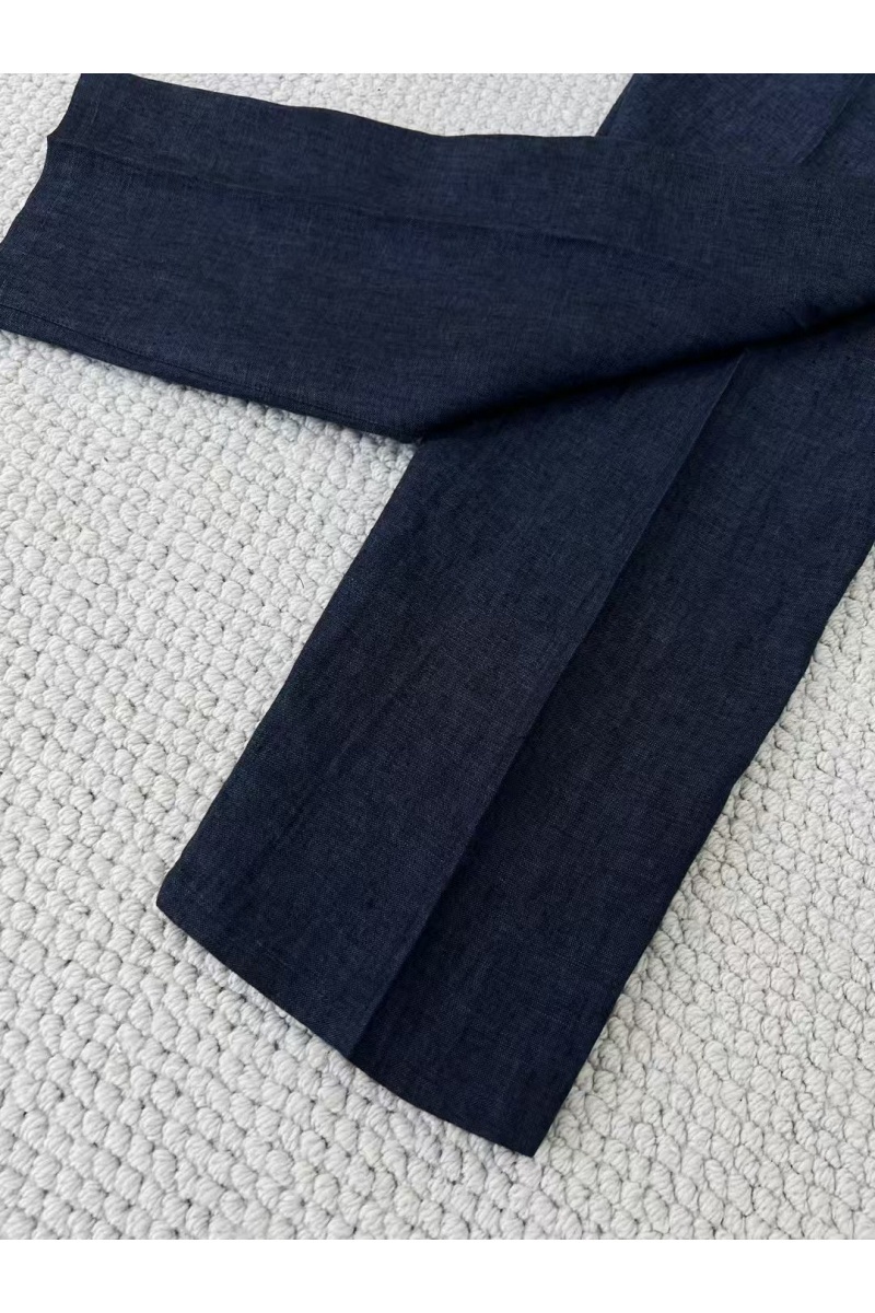 Designer Льняные брюки Premium - Navy