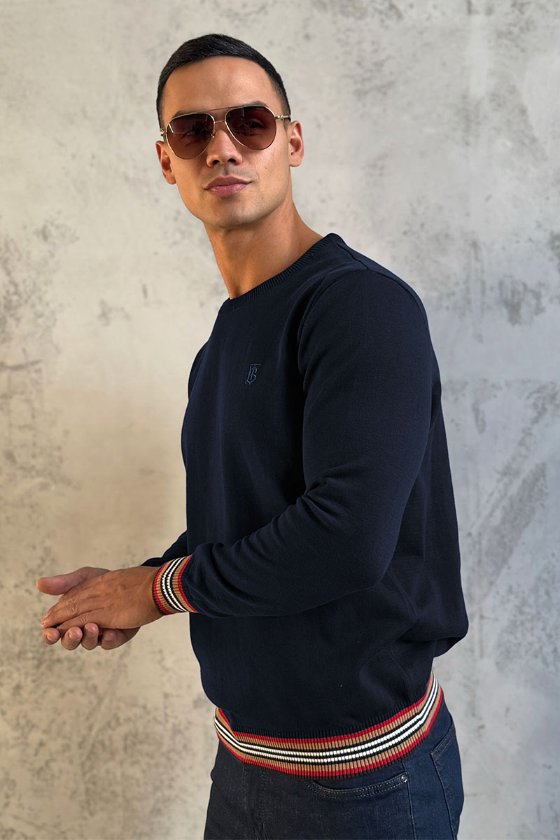 Burberry Мужской джемпер TB logo embroidered - Navy