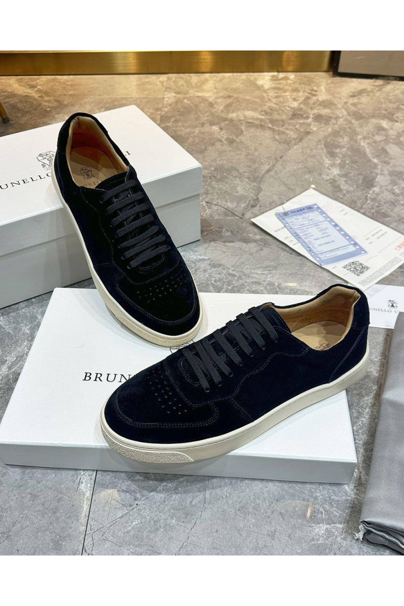 Designer Мужские замшевые кроссовки - Black