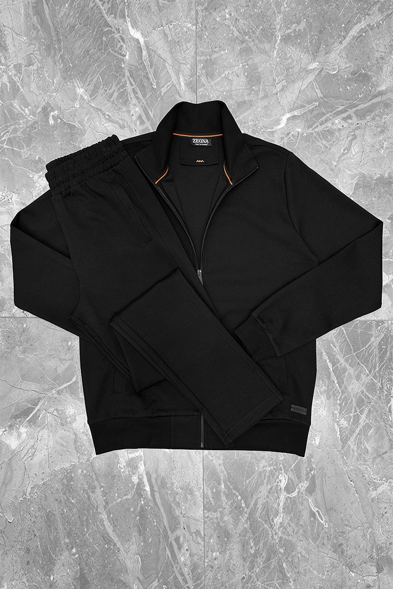 Zegna Мужской спортивный костюм чёрного цвета