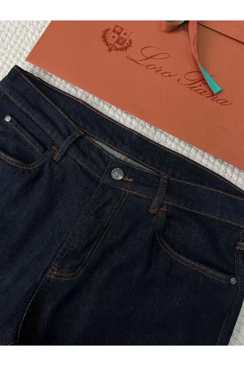 Loro Piana Мужские тёмно-синие джинсы Premium