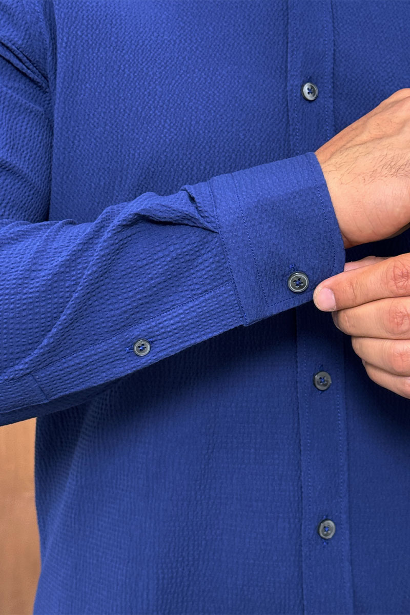 Etro Мужская синяя рубашка Pegasus logo