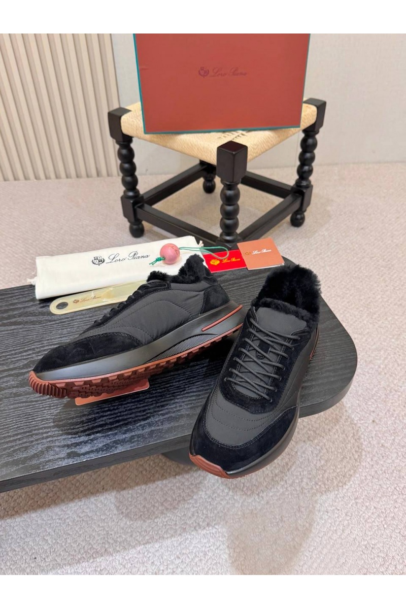 Loro Piana Кроссовки с мехом Week End Walk Evo premium