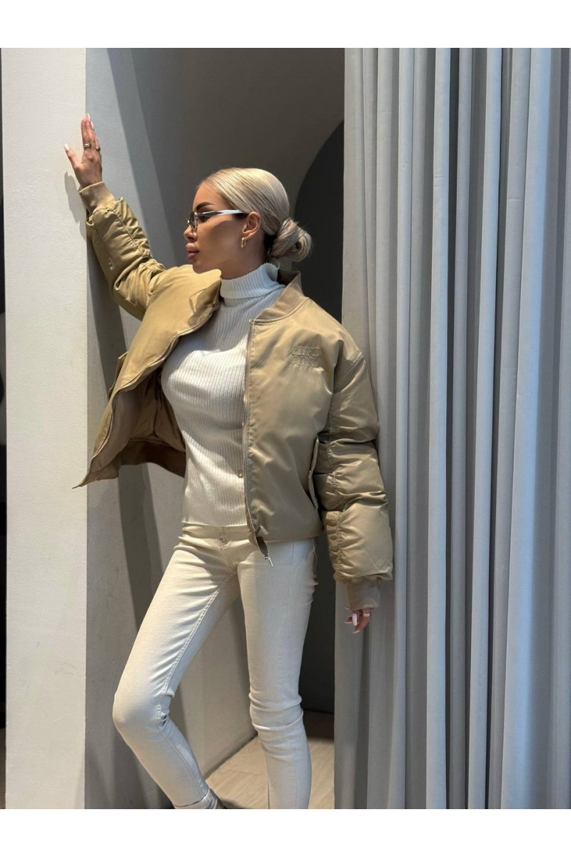 MIU MIU Женский бежевый бомбер Premium