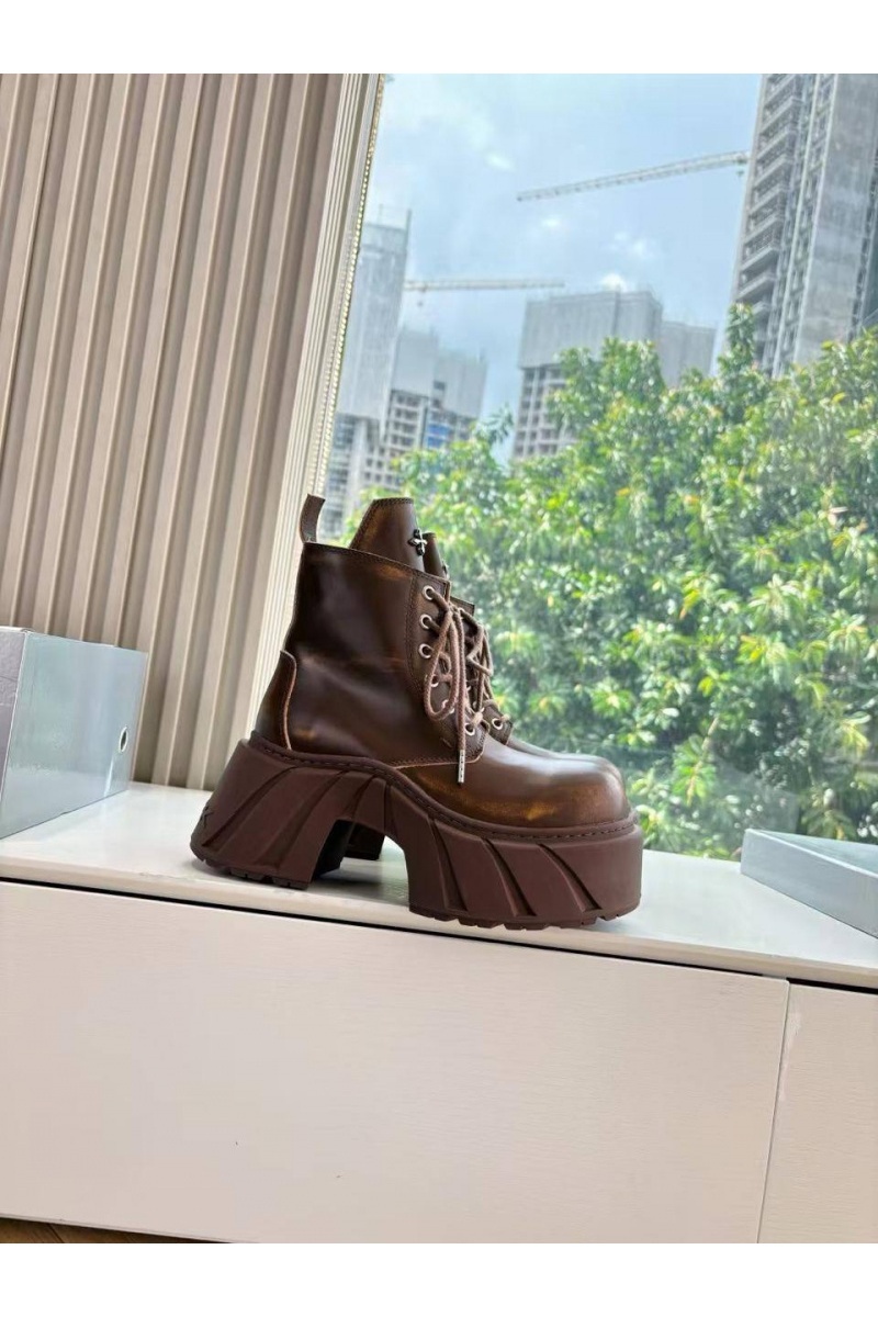 Designer Clothing Женские кожаные ботинки на платформе SMFK premium