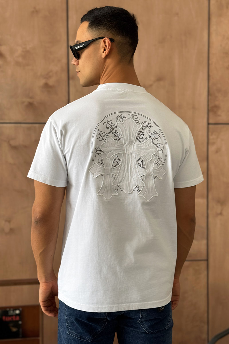Designer Clothing Белая оверсайз футболка Gothic logo