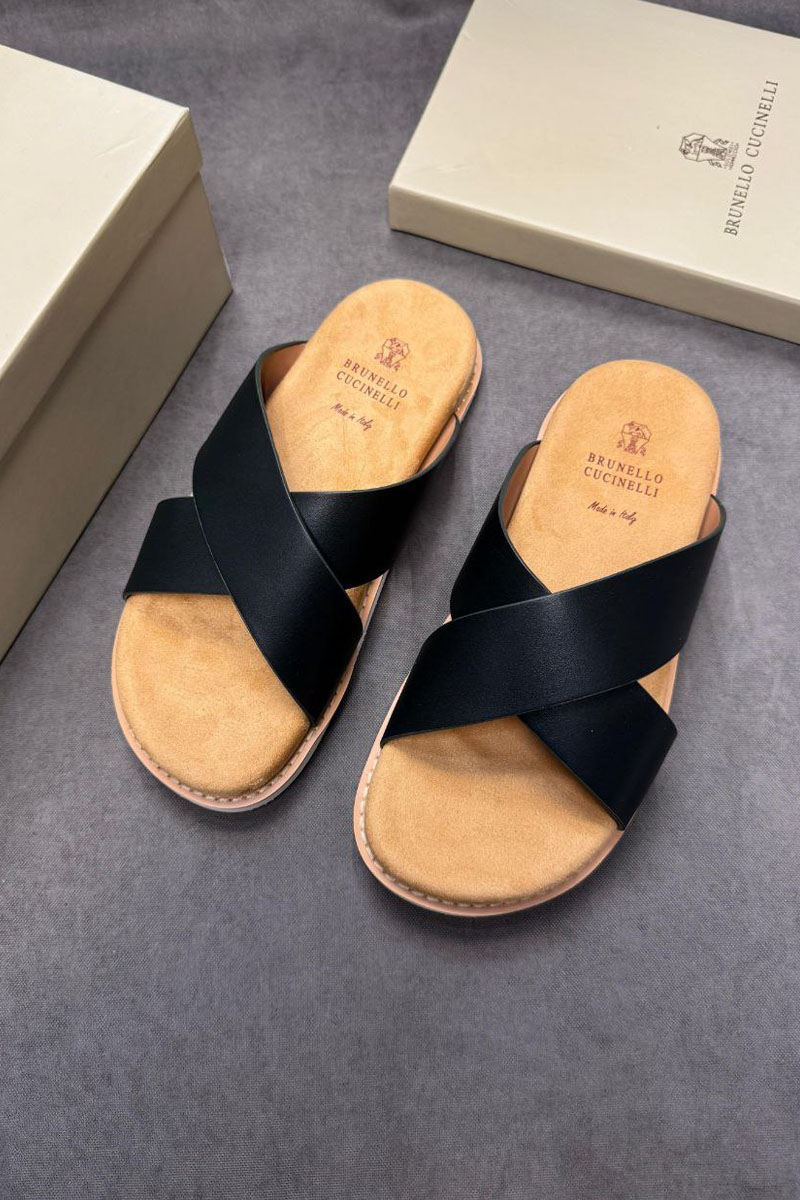 Designer Кожаные шлёпанцы Crossover - Navy