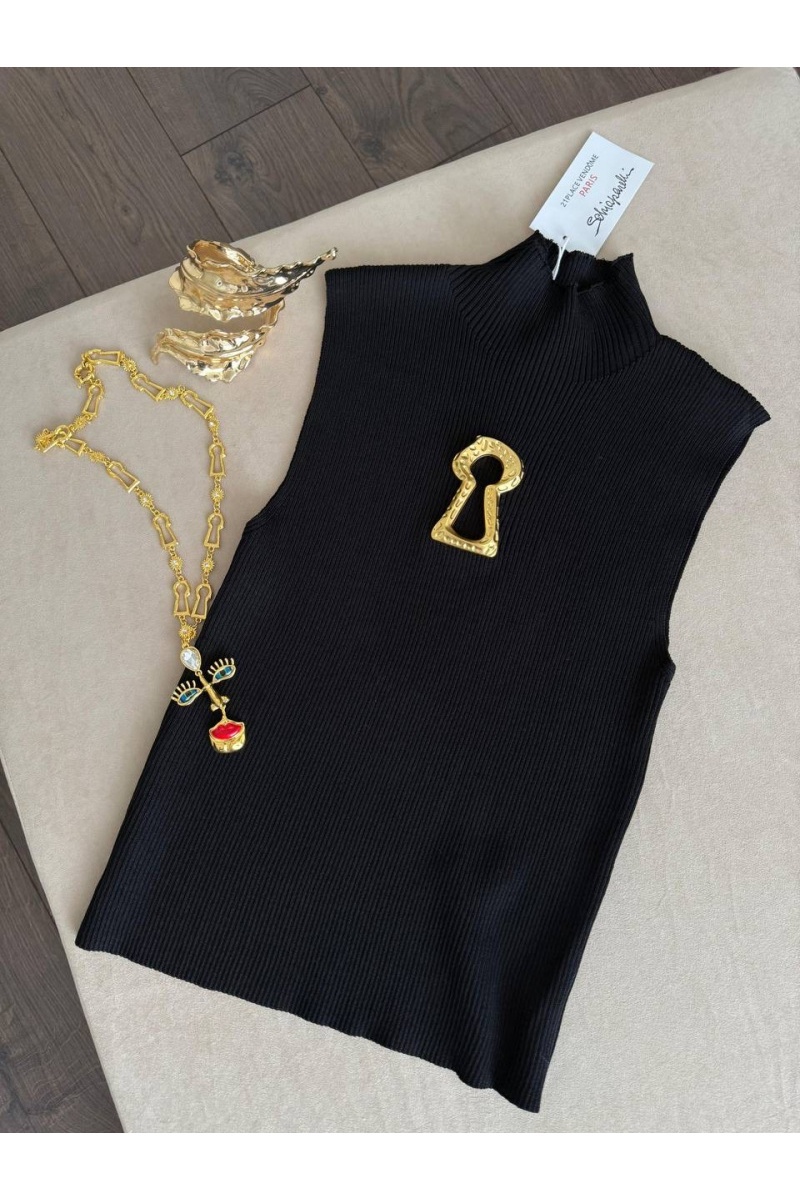 Schiaparelli Женский чёрный топ 