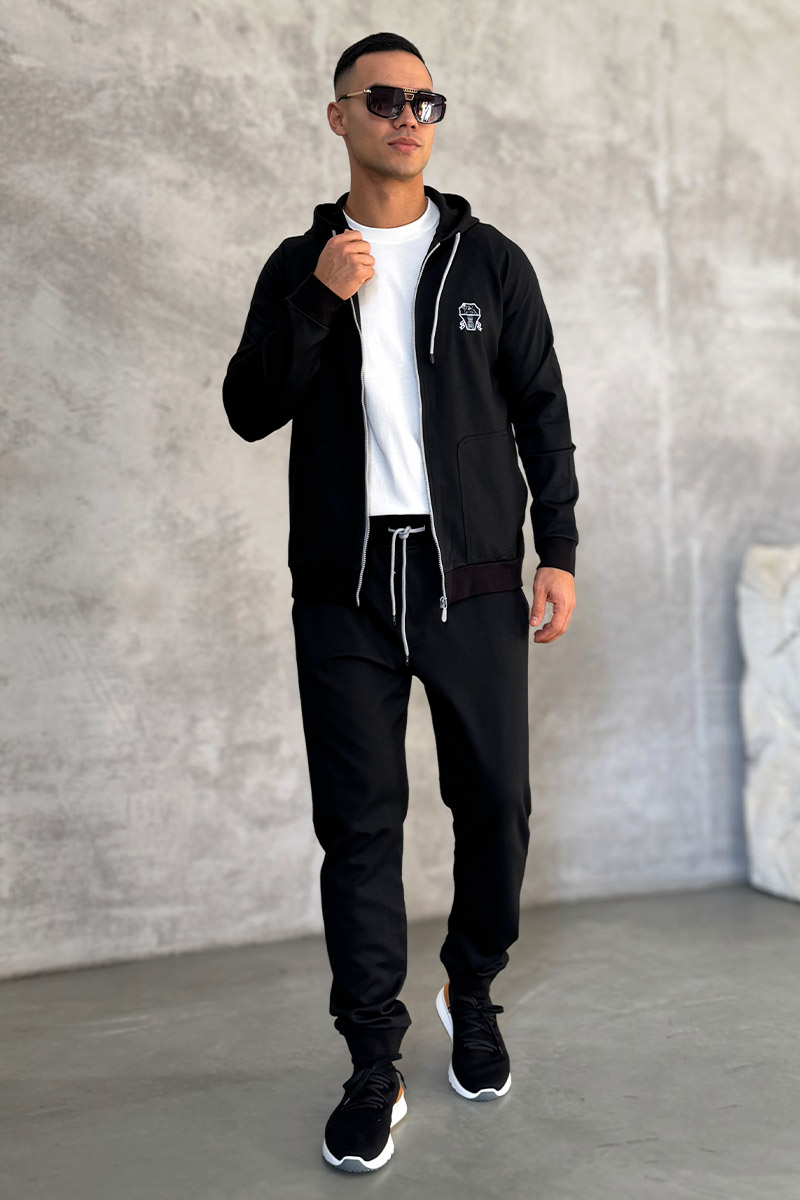 Designer Спортивный костюм logo-embroidered - Black