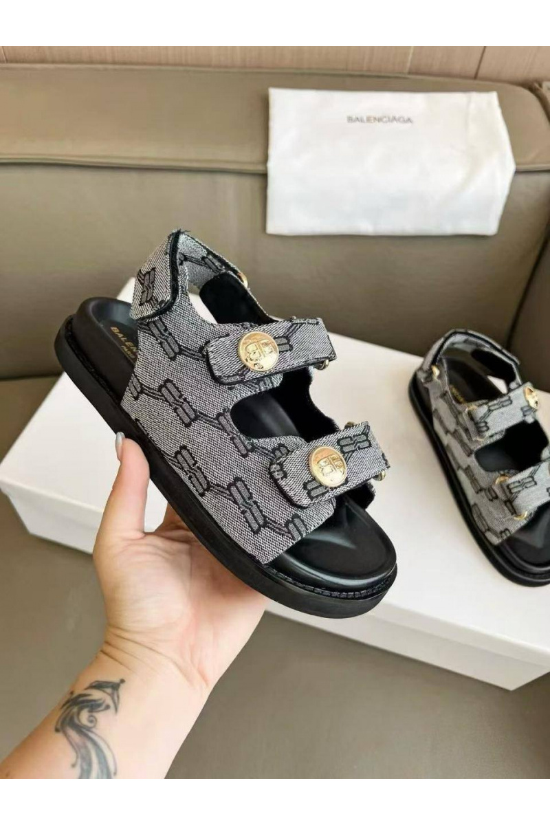 Balenciaga Женские сандалии Jacquard Premium - Grey