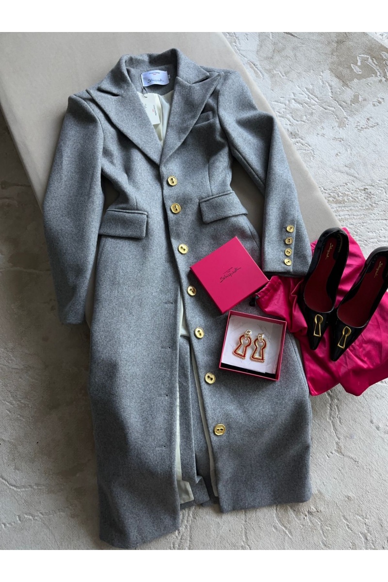 Schiaparelli Женское пальто серого цвета 