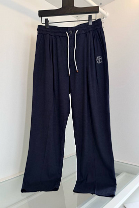 Льняные штаны Premium - Navy