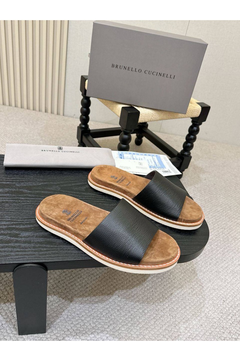 Designer Мужские кожаные шлёпанцы 