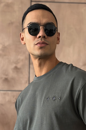 Солнцезащитные очки Round Metal - Black