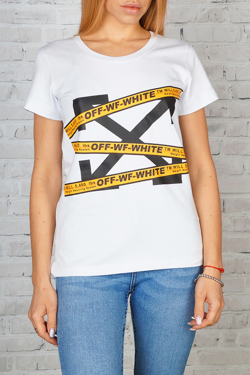Off-White Женская футболка - White