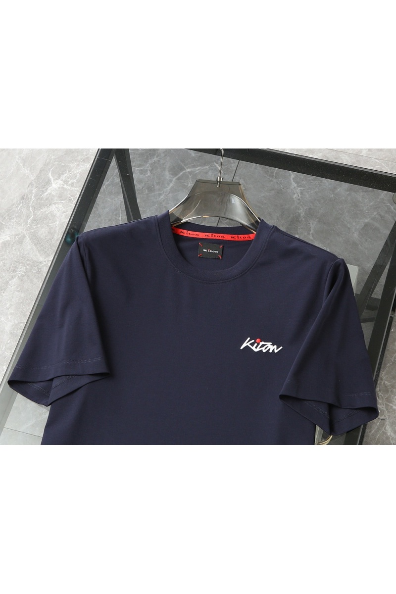 Kiton Мужская чёрная футболка premium 