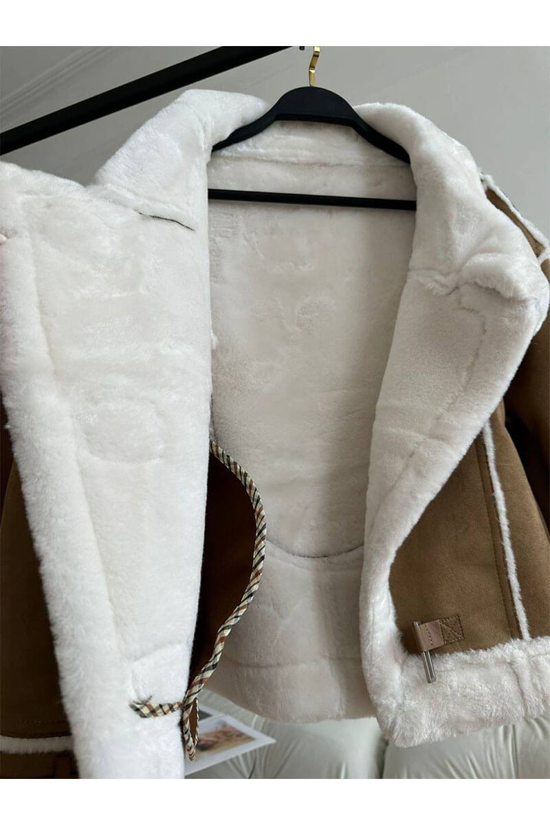 Designer Clothing Женская дубленка с мехом 