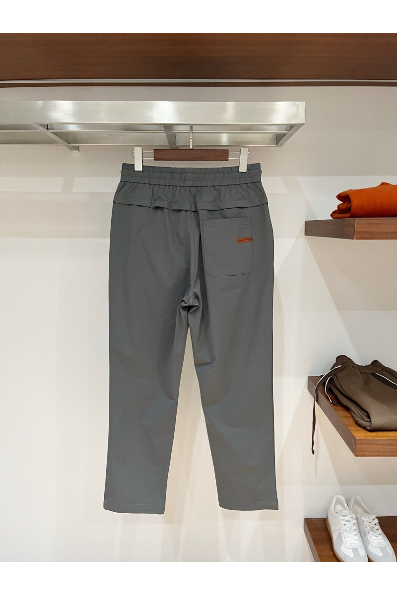 Zegna Мужской серый костюм premium