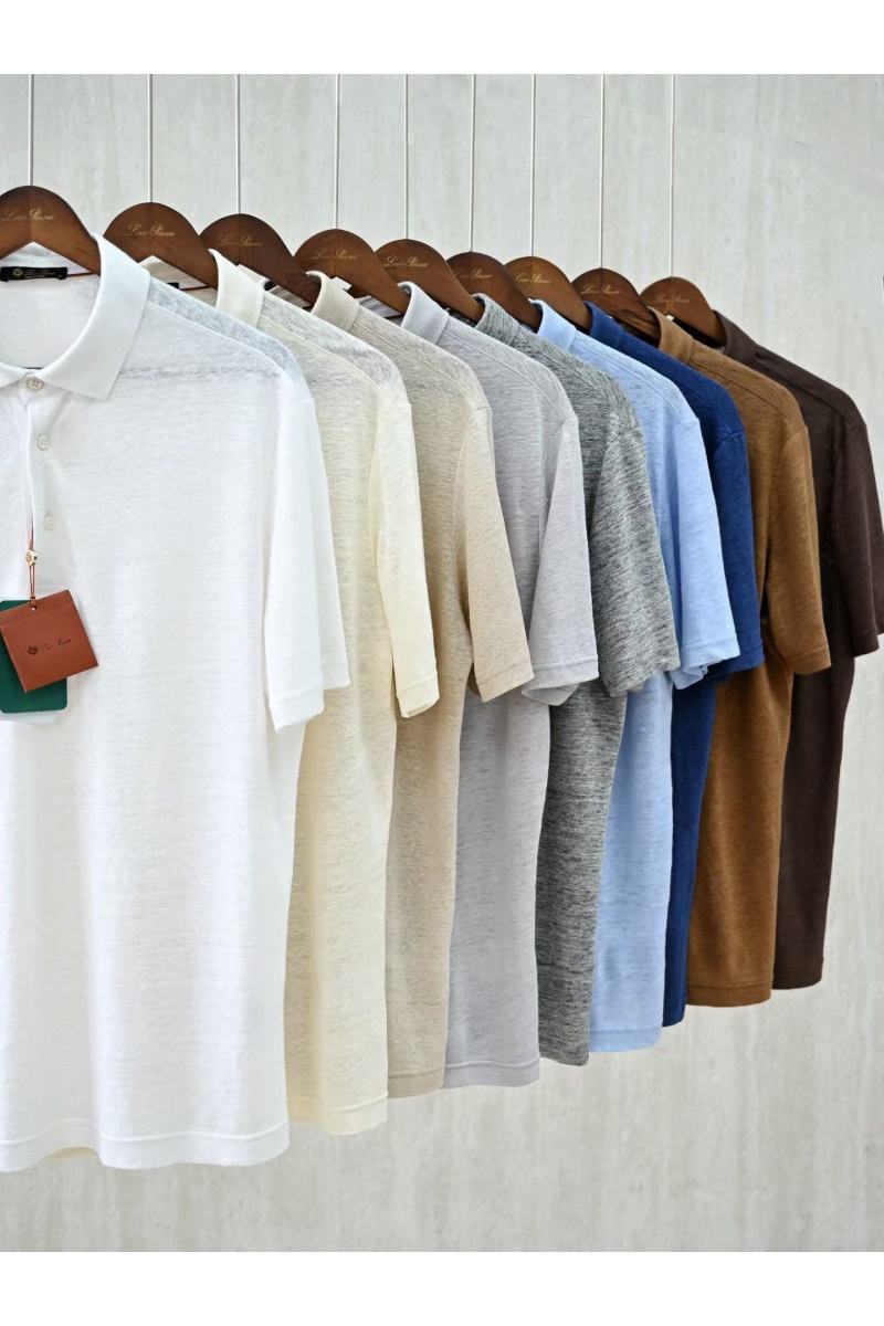 Loro Piana Мужское белое поло premium