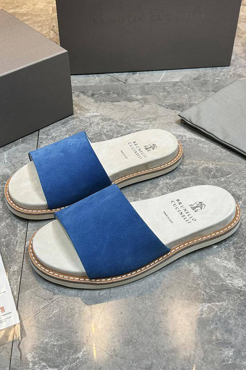 Designer Мужские замшевые шлёпанцы 