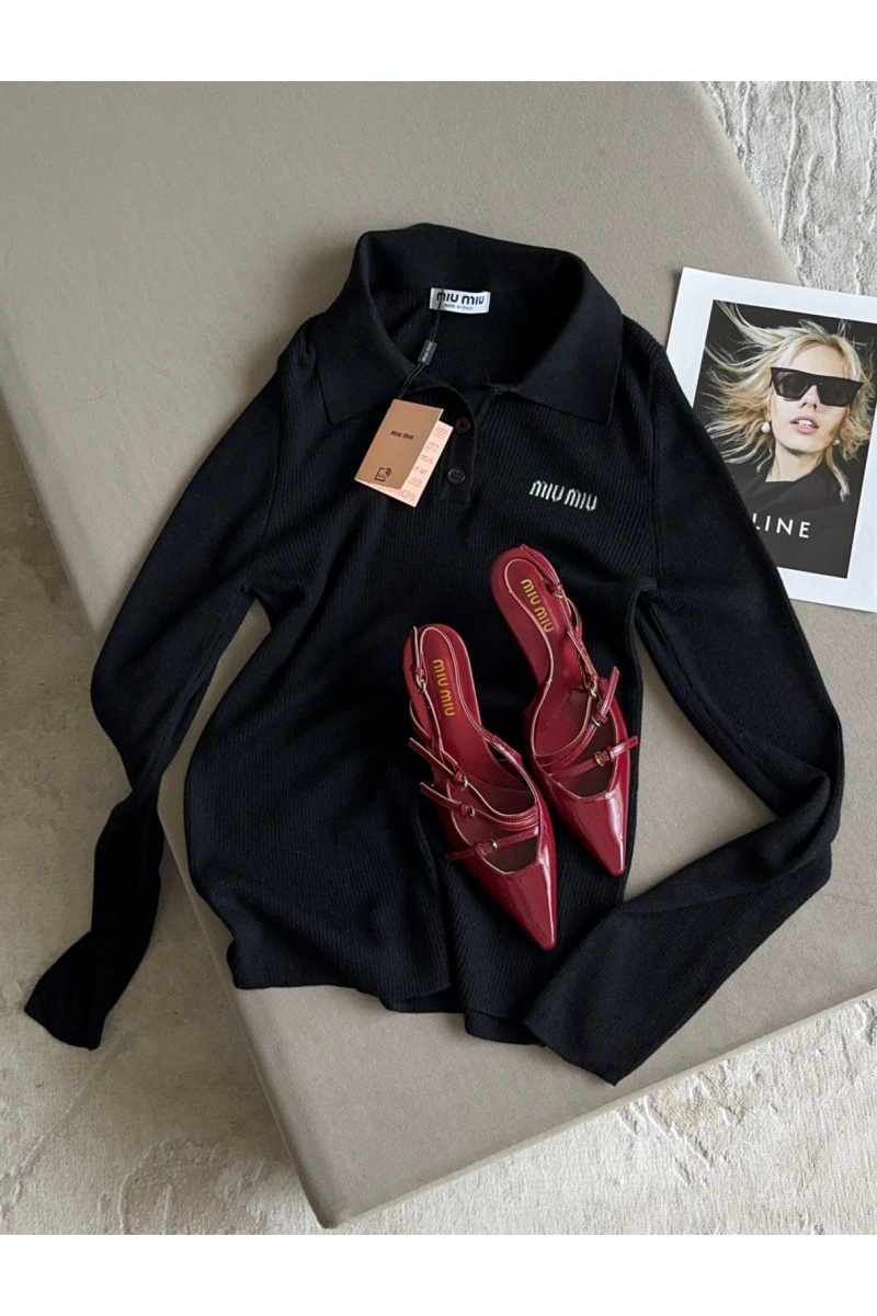 MIU MIU Женская чёрная кофта 