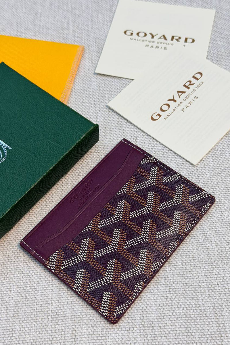 Designer Clothing Кожаный кардхолдер Goyard Saint Sulpice premium 10.5x7 см